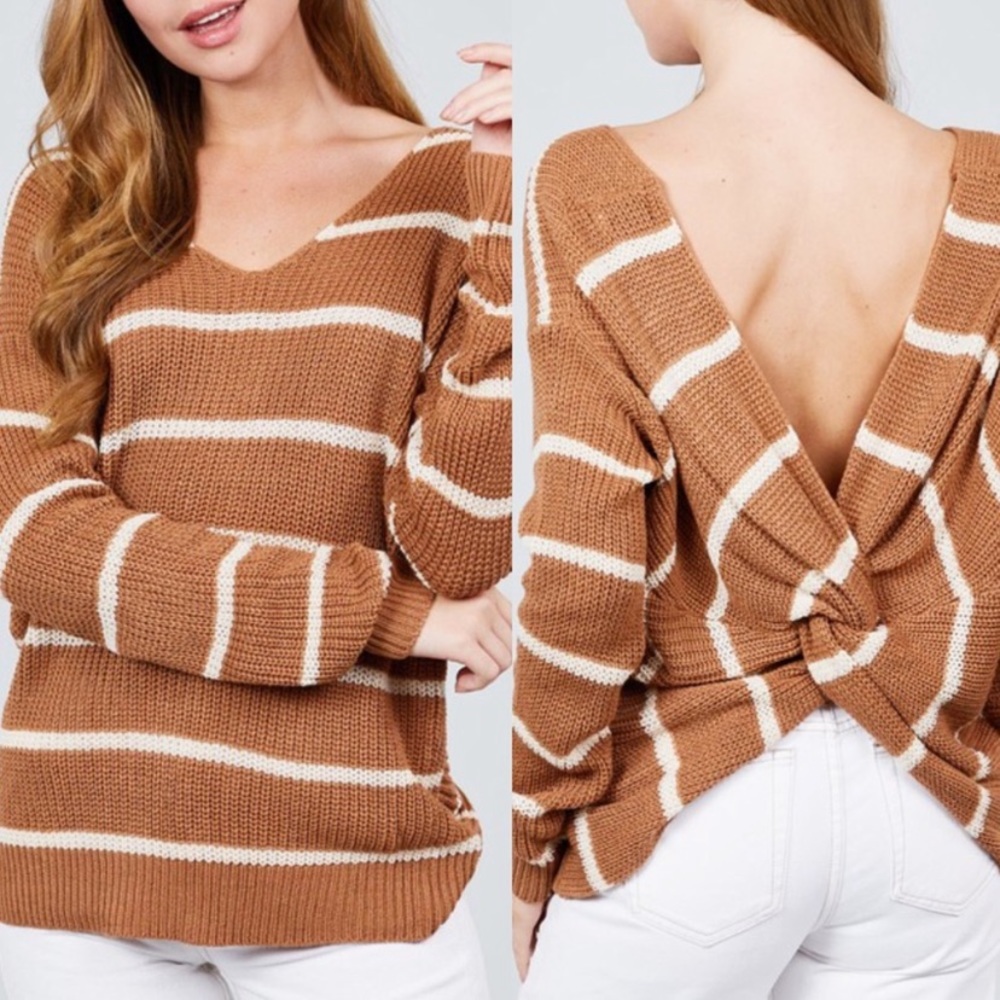 Twisted Back Sweater